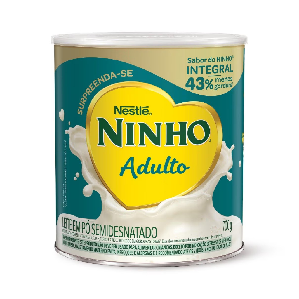 LEITE PÓ SEMIDESNATADO NINHO ADULTO LATA 350G