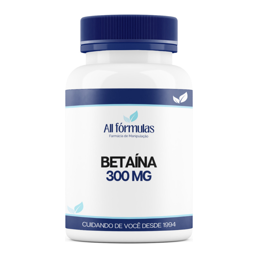 Betaína HCL 300mg - 60, 90, 120, 180 Cápsulas