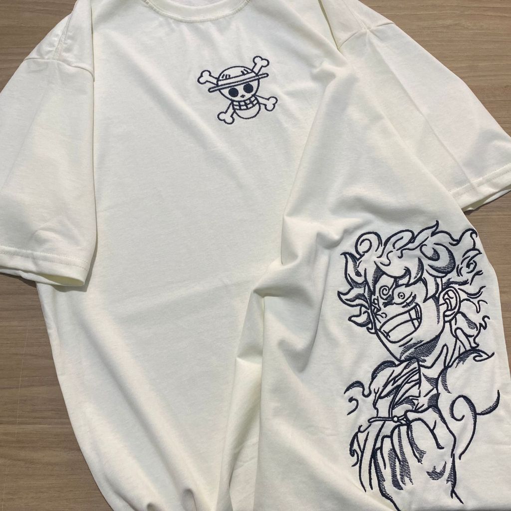 Camiseta Luff Bordado blusa 100% algodão streetwear anime one
