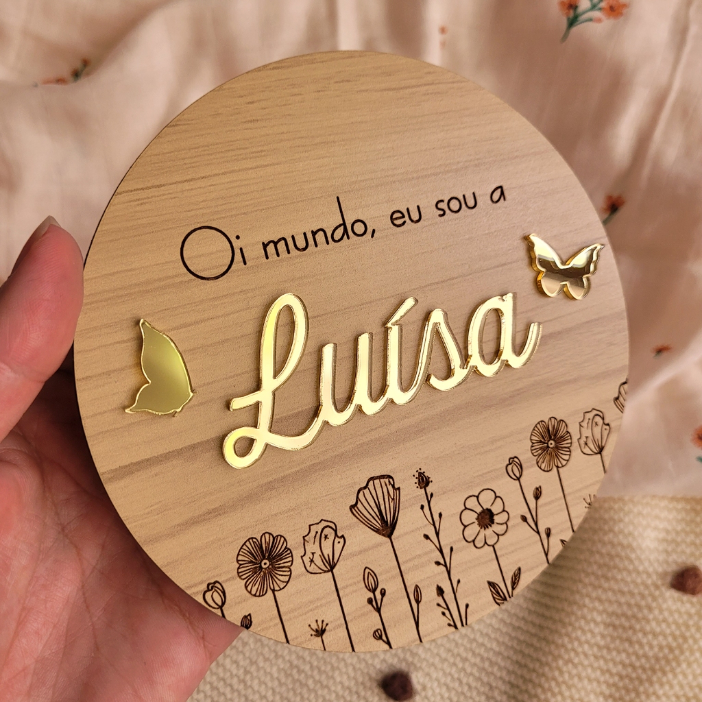 Plaquinha Oi mundo - Hello World