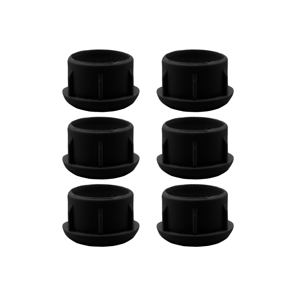 Kit Com 6 Ponteiras Redonda Plástica Interna Tubo 1 Polegada 25mm