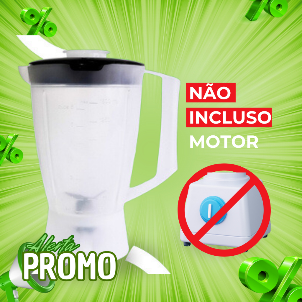 Copo Serve P/ Liquidificador Walita Power Chop RI7300/RI7301/RI7302/RI7303 Translúcido Tampa