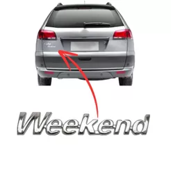 Emblema Letreiro WEEKEND para PALIO WEEKEND 2000 a 2016 Cromado