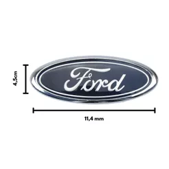 Emblema Logo Ford Oval Porta Mala KA 08/16 FIESTA AMAZON 02/13 e Grade do KA 16> Medida 115x45x8 mm
