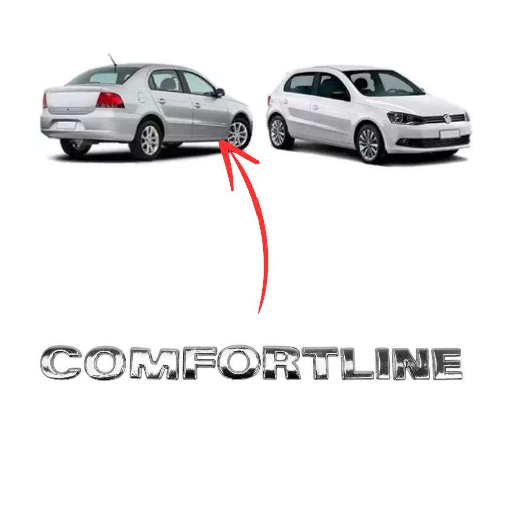 Emblema letreiro COMFORTLINE – 2008 a 2020 – Fox Polo Jeta Gol Voyage em Oferta na Shopee