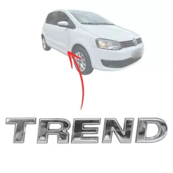 Emblema Letreiro TREND carros vw 2008 a 2012 Cromado