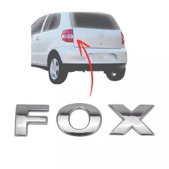 Emblema Letreiro FOX G3 2004 a 2010 Cromado ou Preto