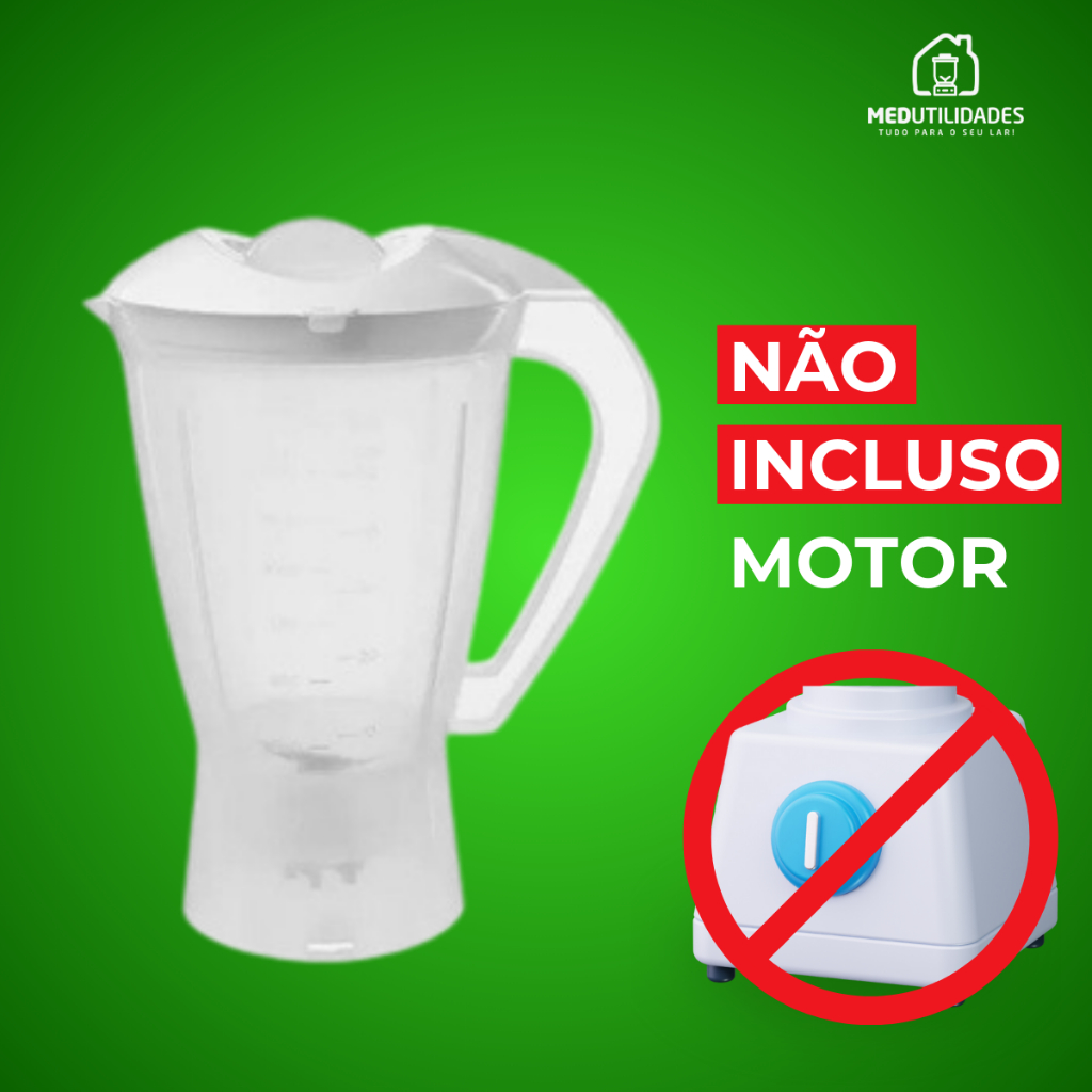 Copo de Liquidificador serve para Mallory Elegance/Expert/Kalipso/Optima Translúcido