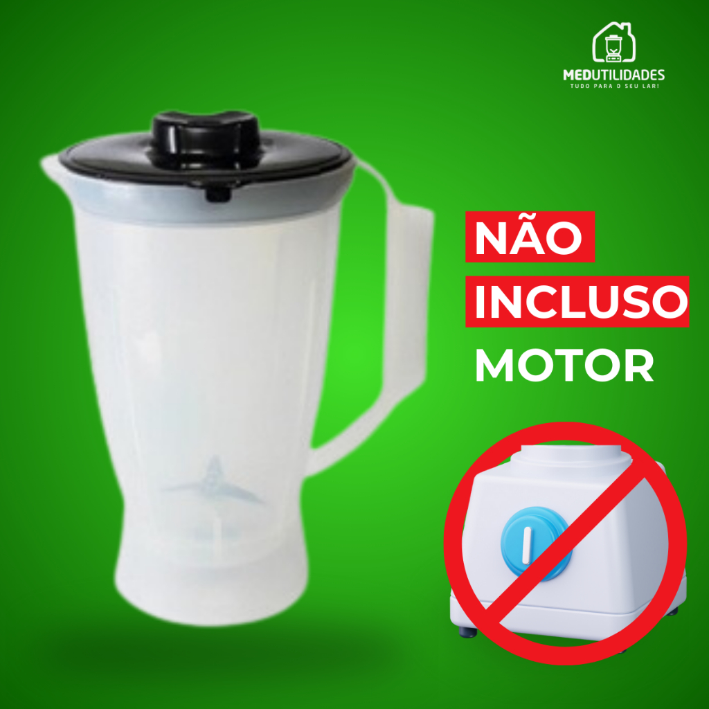 Copo de liquidificador serve para Mondial premium Vitamix - Maxis Filter translúcido resistente