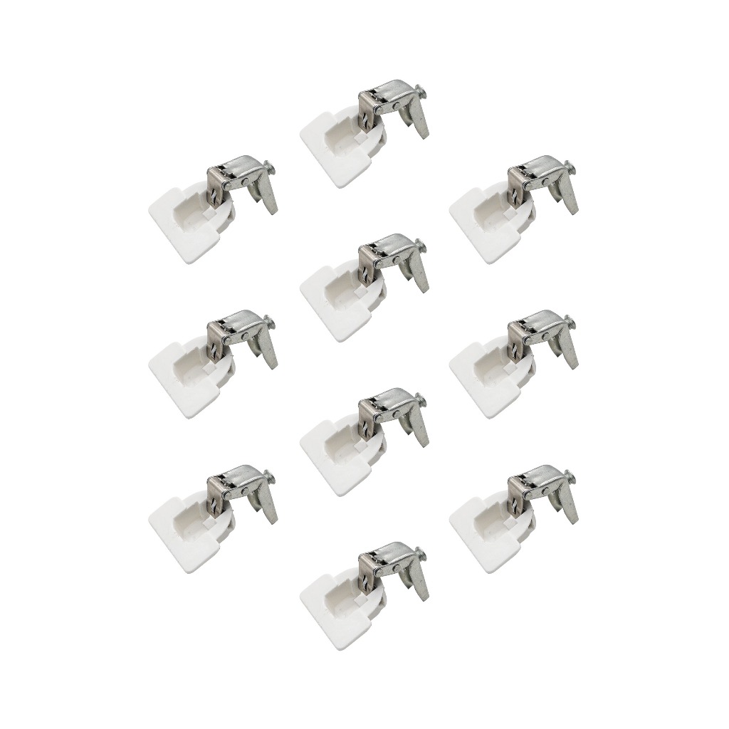 Kit Com 12 Dobradiças Clic Aço De Porta De Armário Plástico AL2