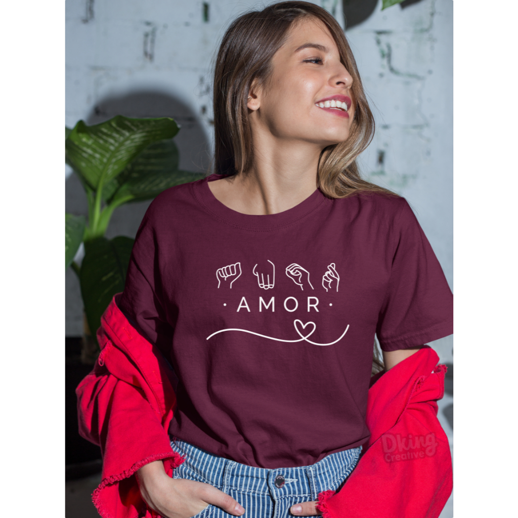 Camiseta Amor em Libras Linguagem de Sinais Interprete Visual Camisa Surdo