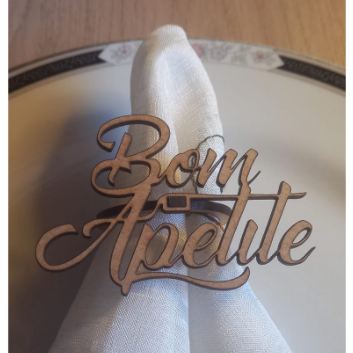 Anel Porta Guardanapo Mesa Posta Sousplat Madeira MDF Decoração Casa supla souplat - 12 unidade