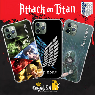 Capinha personalizada Attack on Titan/ Shingeki no Kyojin para Samsung/ Iphone/ Motorola/ Xiaomi em Oferta na Shopee