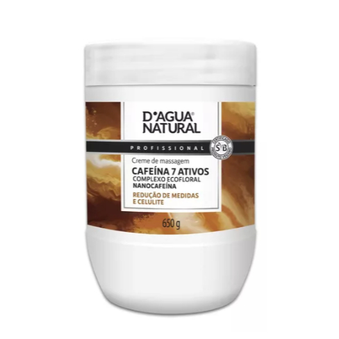 Creme Massagem Corporal Cafeina 7 Ativos 650g Dagua Natural