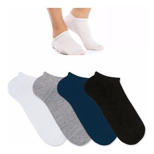 Kit 12 Pares Meias Soquete Cano Baixo Esporte Unissex 40 a 46 Cores Variadas Branca Cinza Preta Azul