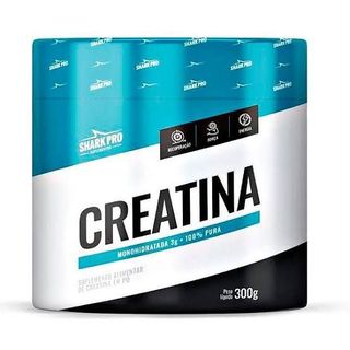 Creatina Pura 300g 100% Monohidratada - Shark Pro Sabor Natural