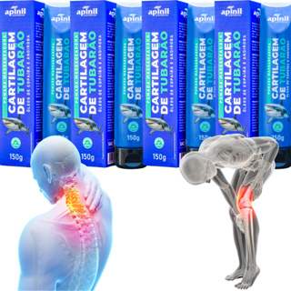 Combo 4 Pomadas Cartilagem de Tubarão Apinil Alivia Desconfortos Musculares 150g em Oferta na Shopee