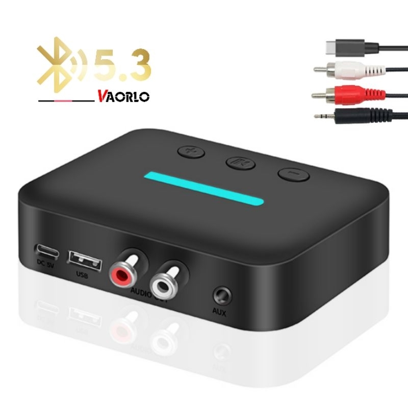 Adaptador Bluetooth Receptor de Áudio + Cabo P2 e RCA Kit Completo Para TV Som Antigo Amplificador
