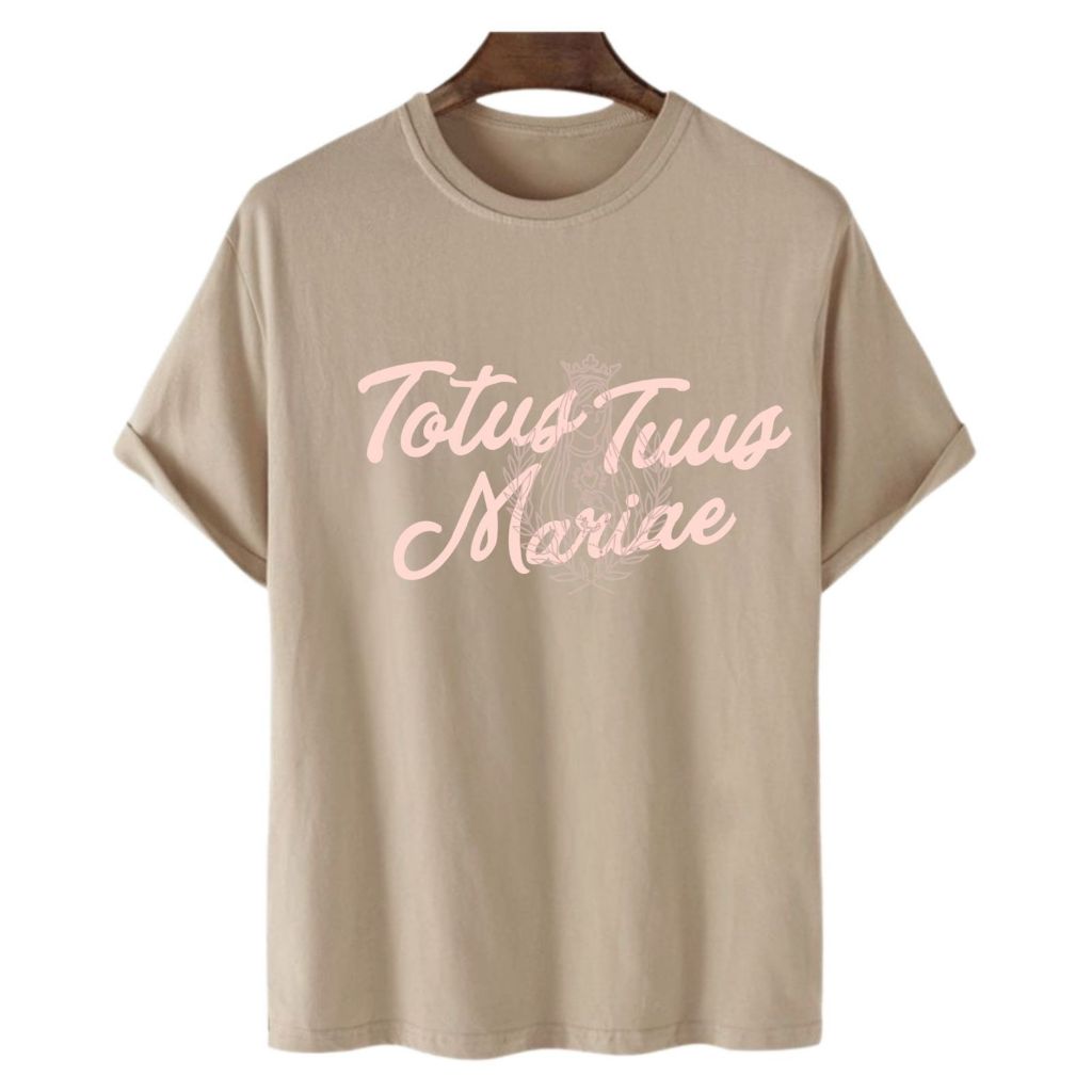 Camiseta Unissex Totus Tuus Mariae Consagração Nossa Senhora São João Paulo II Plus Size