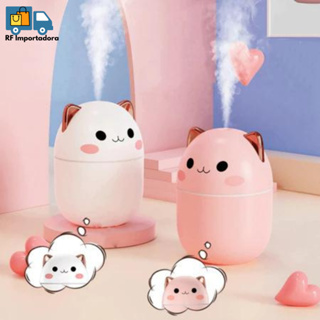 Umidificador Purificador De Ar Gatinho 200ML LED USB em Oferta na Shopee