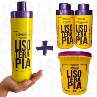 Kit Progressiva Lisoterapia S/Formol + Shampoo e Condicionador + Máscara Reconstrutora
