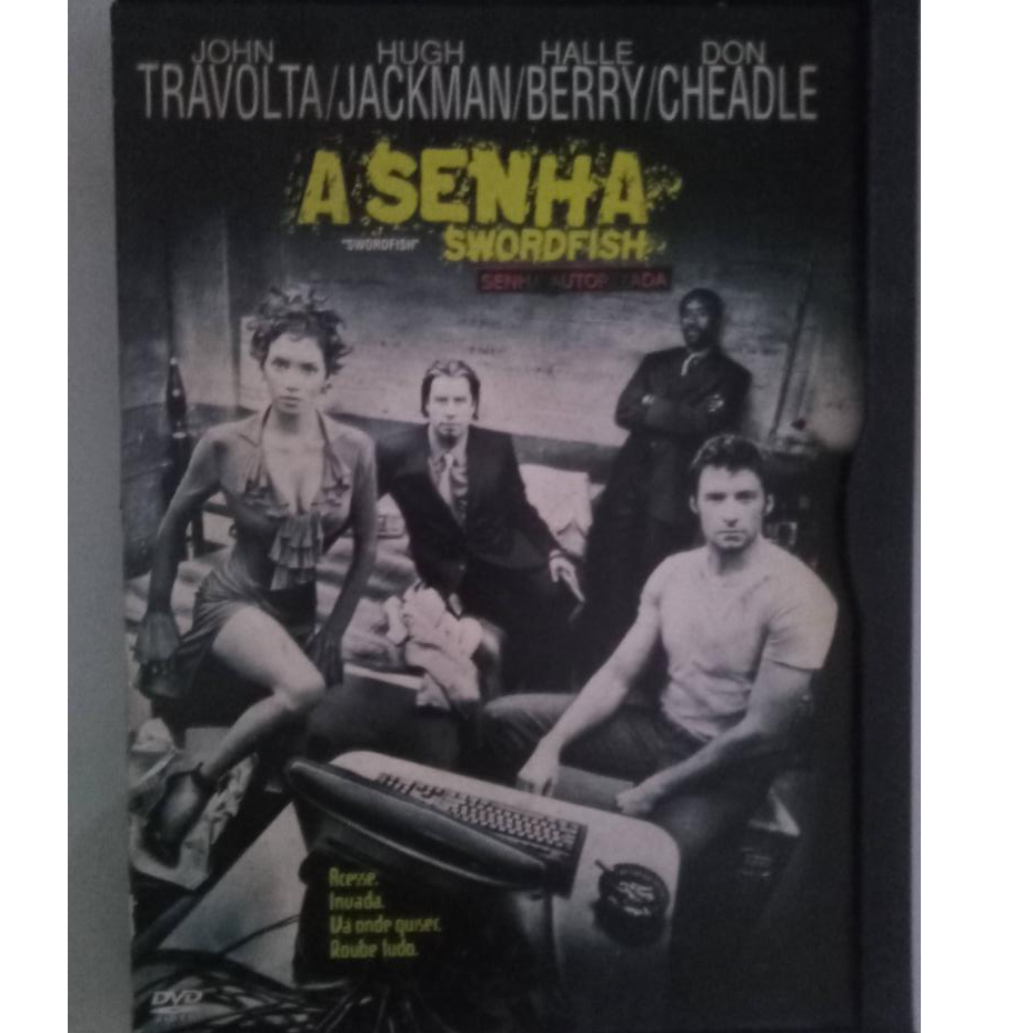 A senha - swordfish - dvd de locadora - john travolta - hugh jackman