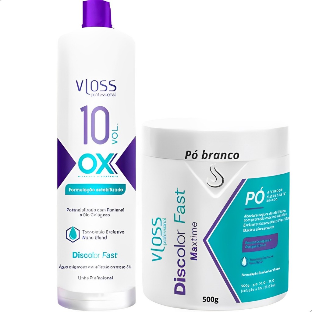 Vloss Pó Descolorante Discolor Fast Branco+ Ox 10 Vol