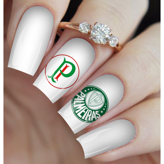 Película de unha cartela com 12 unidades - Palmeiras  | adesivo de unha | decoração para unhas. em Oferta na Shopee