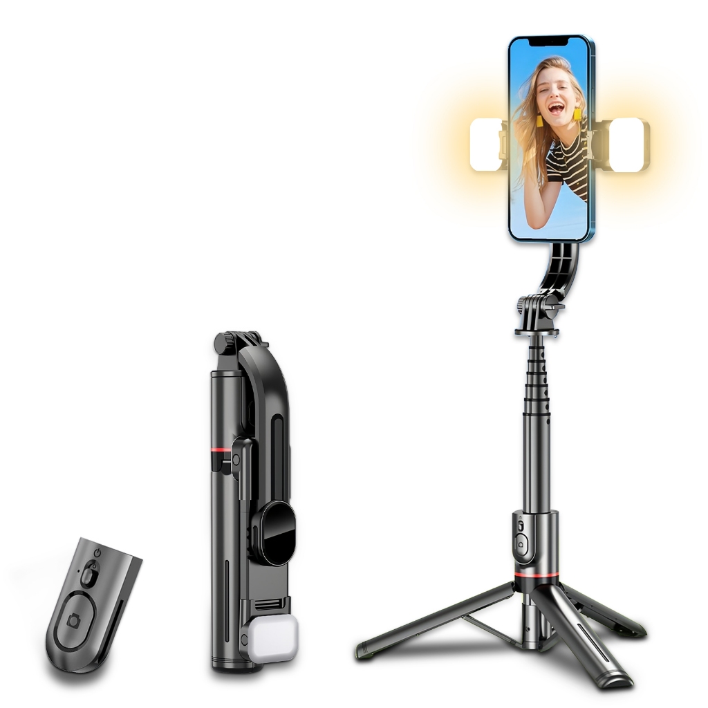 H'maston ZP12 Tripé Selfie Stick Sem Fio Bluetooth Com Luz 360° em Oferta na Shopee