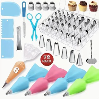 Kit Confeiteiro 72 Peças Bicos Inox Para Confeitar e Decorar Bolo e Cupcake em Oferta na Shopee