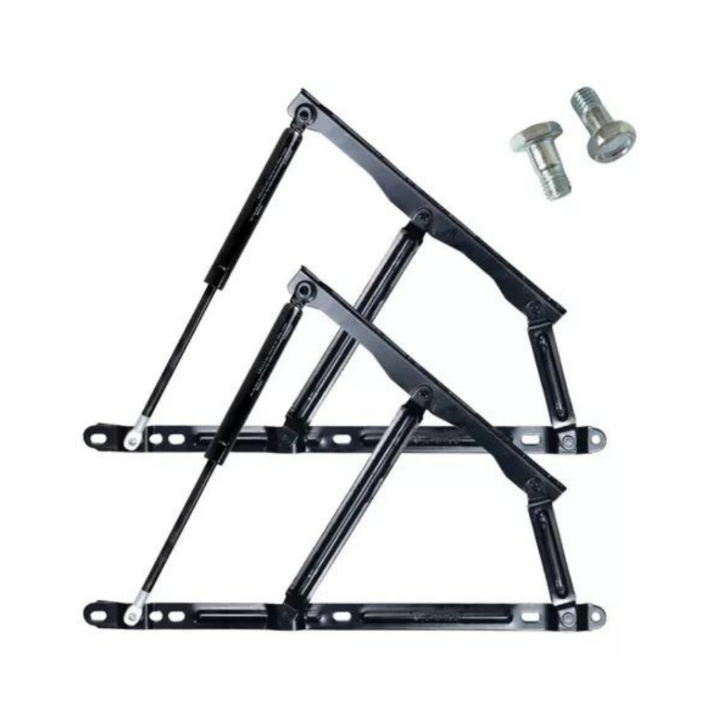 Kit Articulação Solteiro:Pistão À Gás 550n Para Cama Box Baú