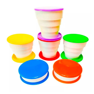 Kit 50 Copos Retráteis Lembrancinha Dobrável Eventos Aniversário Dia das Crianças Presente Atacado em Oferta na Shopee