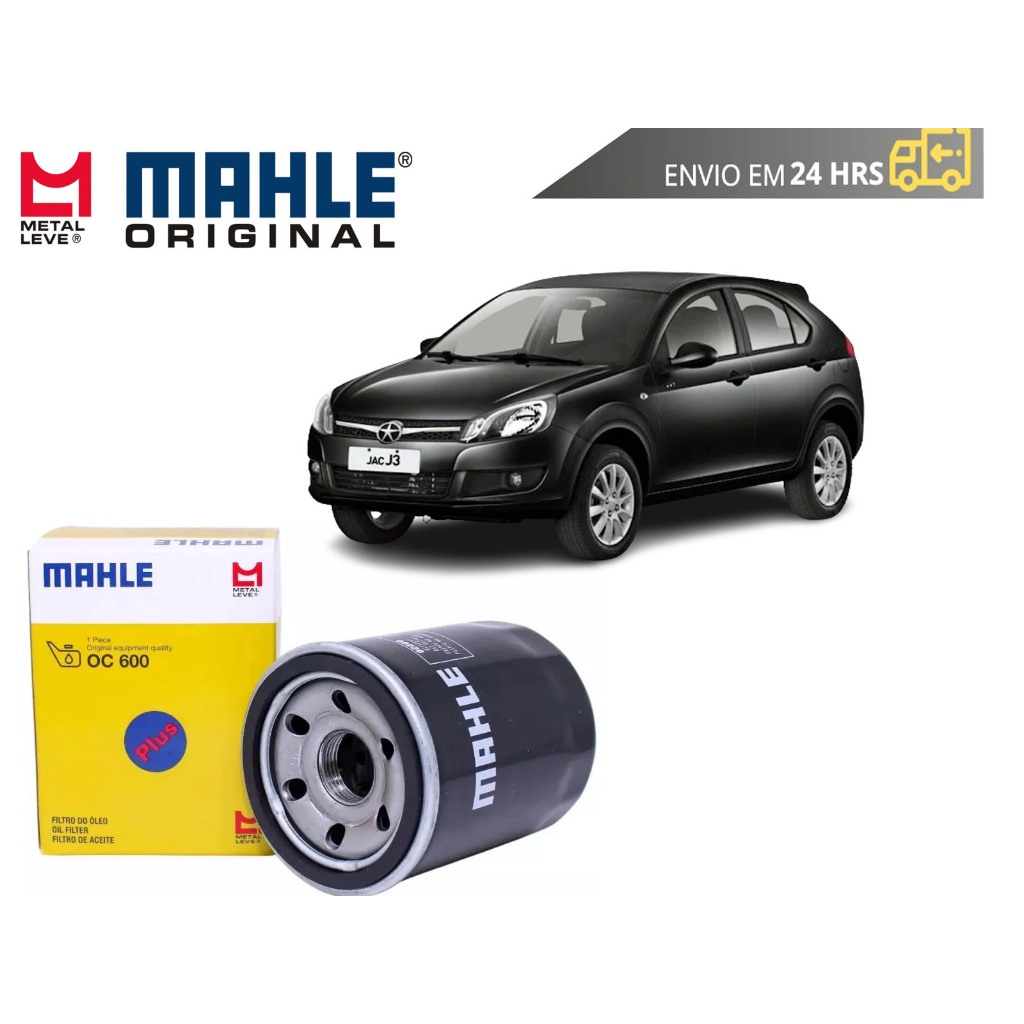Filtro de Óleo Jac J3 1.4 e 1.5 de 2010 a 2016 Original Mahle Metal Leve em Oferta na Shopee
