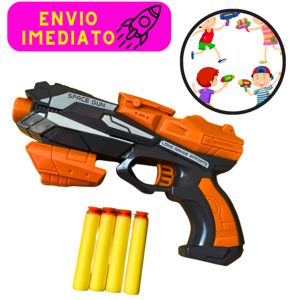 Arminha Nerf Plástico Pistola Segurança e Diversão Nerf Arminha Diversão Garantida