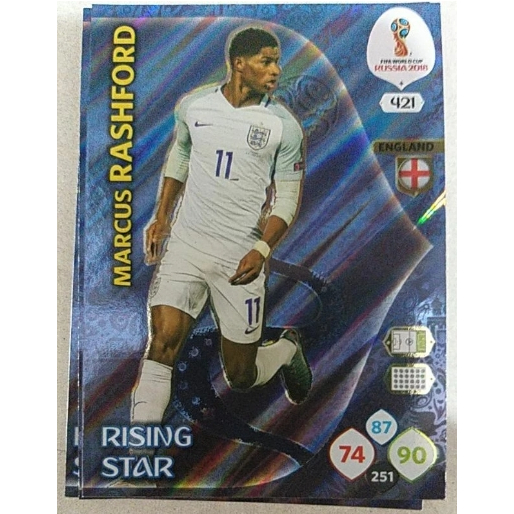 CARD Rising Star MARCUS RASHFORD INGLATERRA, Panini Adrenalyn XL da Copa do Mundo 2018 - 421