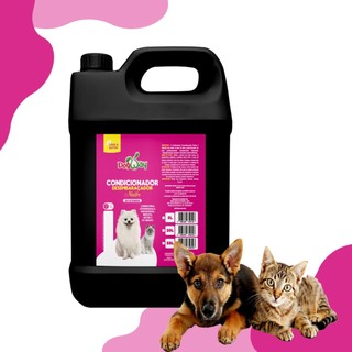 Creme Condicionador Desembolador de Pelos Profissional Banho e Tosa Cachorro e Gato 5L