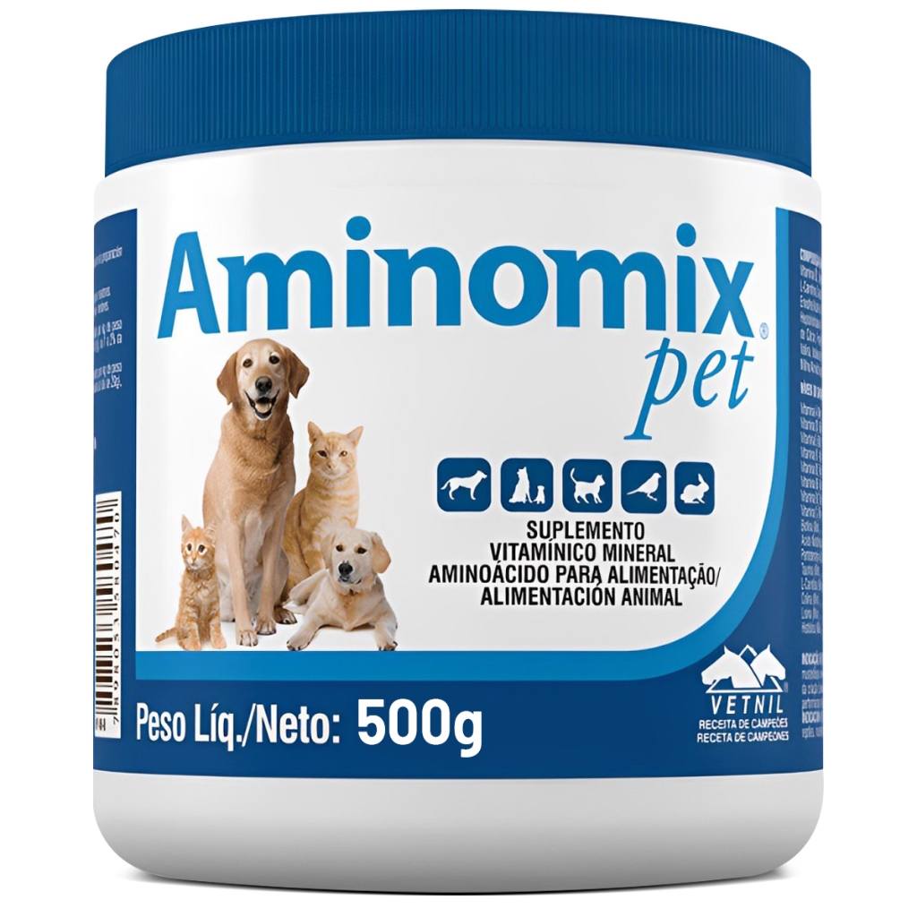 Aminomix Pet Suplemento Alimentar para Animais 500g Vetnil em Oferta na Shopee