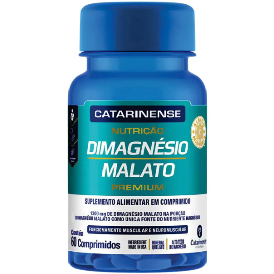 Dimagnésio Malato Premium - 60 comprimidos - Catarinense em Oferta na Shopee