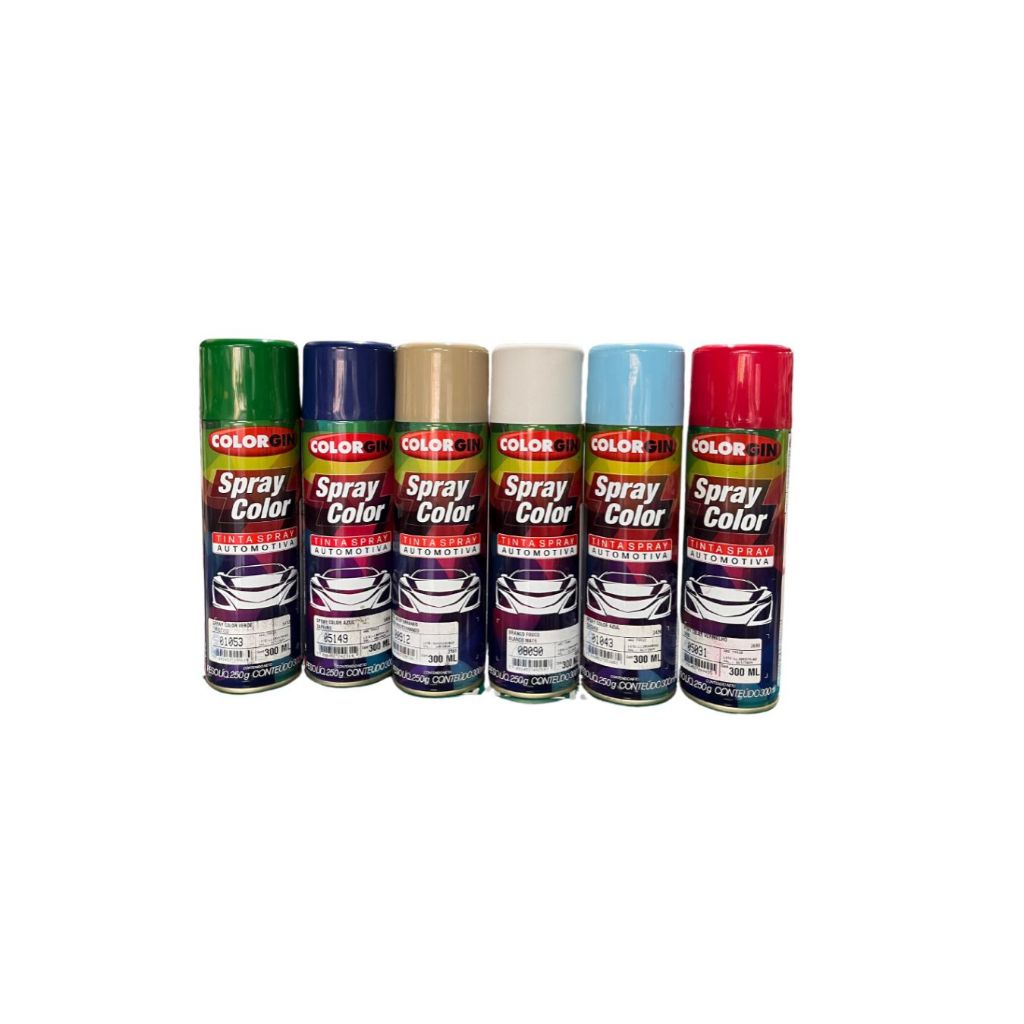 Spray Color Tinta Automotiva Colorgin 300ml - Escolha Sua Cor em Oferta na Shopee