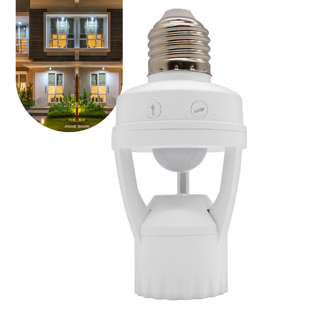 Kit Sensor Presença Com Fotocélula Para Lâmpada Soquete E27 em Oferta na Shopee