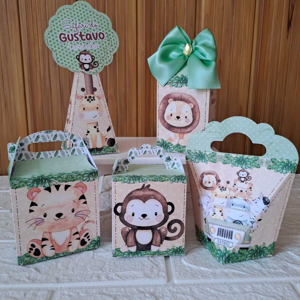 Personalizados Safari - kit festa Safari - Lembrancinhas Safari - aniversario - caixinhas personalizada- kit festa