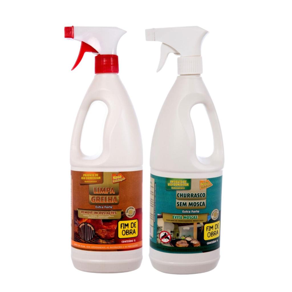 Kit Limpeza Balcão Mesa Churrasco Limpa Grelha + Churrasco Sem Mosca - Escolha Sua Variação