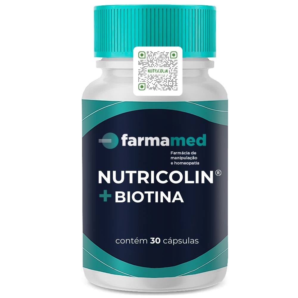 Nutricolin 300mg + Biotina 5mg Silício Orgânico, com selo de autenticidade - ( Vitamina para  Cabelo, Pele, Unha)