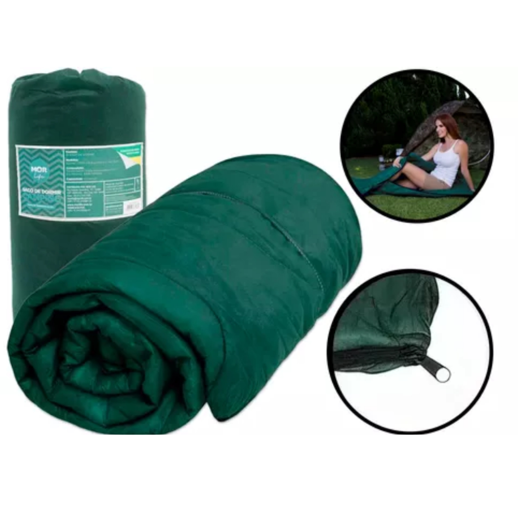 Saco Dormir Colchonete Camping Acampamento Pesca Trilha Mor