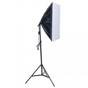 Kit Softbox 50x70 + Tripé 2m Estúdio Fotografia Iluminação Bivolt Bocal E27 com Tela Difusora em Oferta na Shopee
