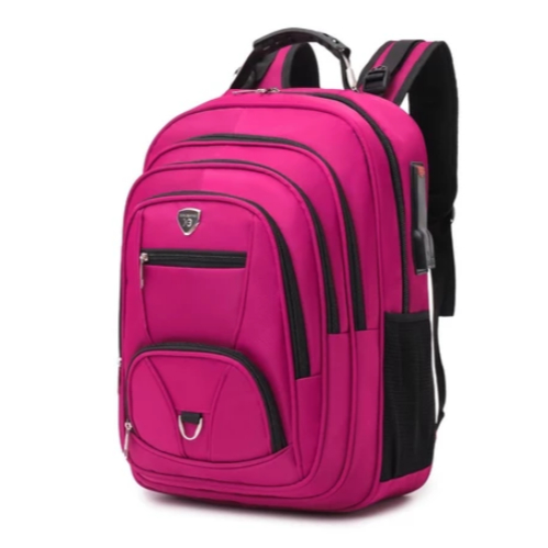 Mochila Bolsa Impermeavel LUXO Reforçada Resistente Notebook Entrada USB/Fone Cabo De Aço