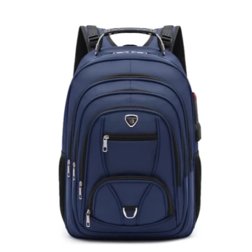 Detalhes do Mochila Bolsa Impermeavel LUXO Reforçada Resistente Notebook Entrada USB/Fone Cabo De Aço