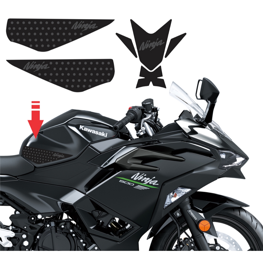 Protetor Tankpad + Knee Pad Lateral Grip Moto Ninja 500 Ninja 400 Z 500