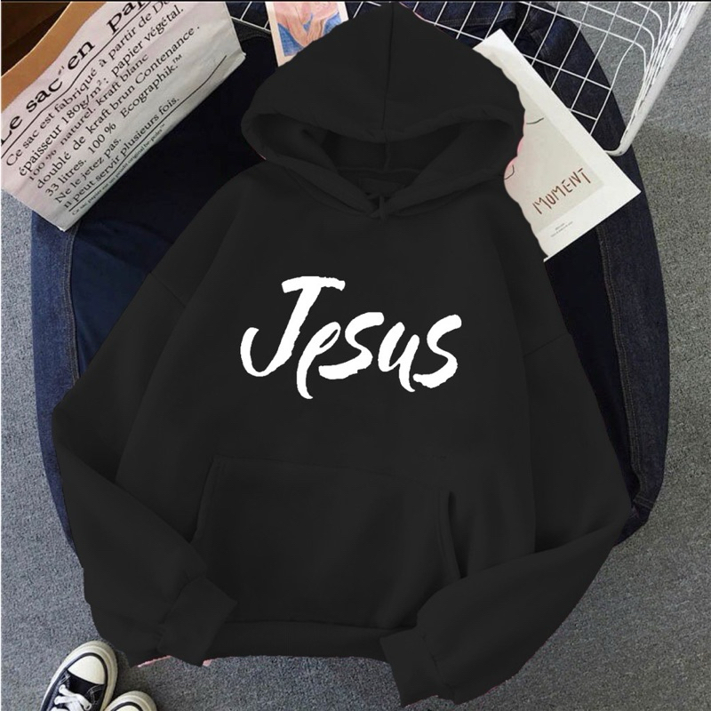 Moletom Canguru Unissex com Capuz Infantil e Juvenil Jesus