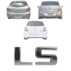 Emblema Letreiro LS do Prisma Onix Cobalt Montana Spin Agile Cromado ou Preto